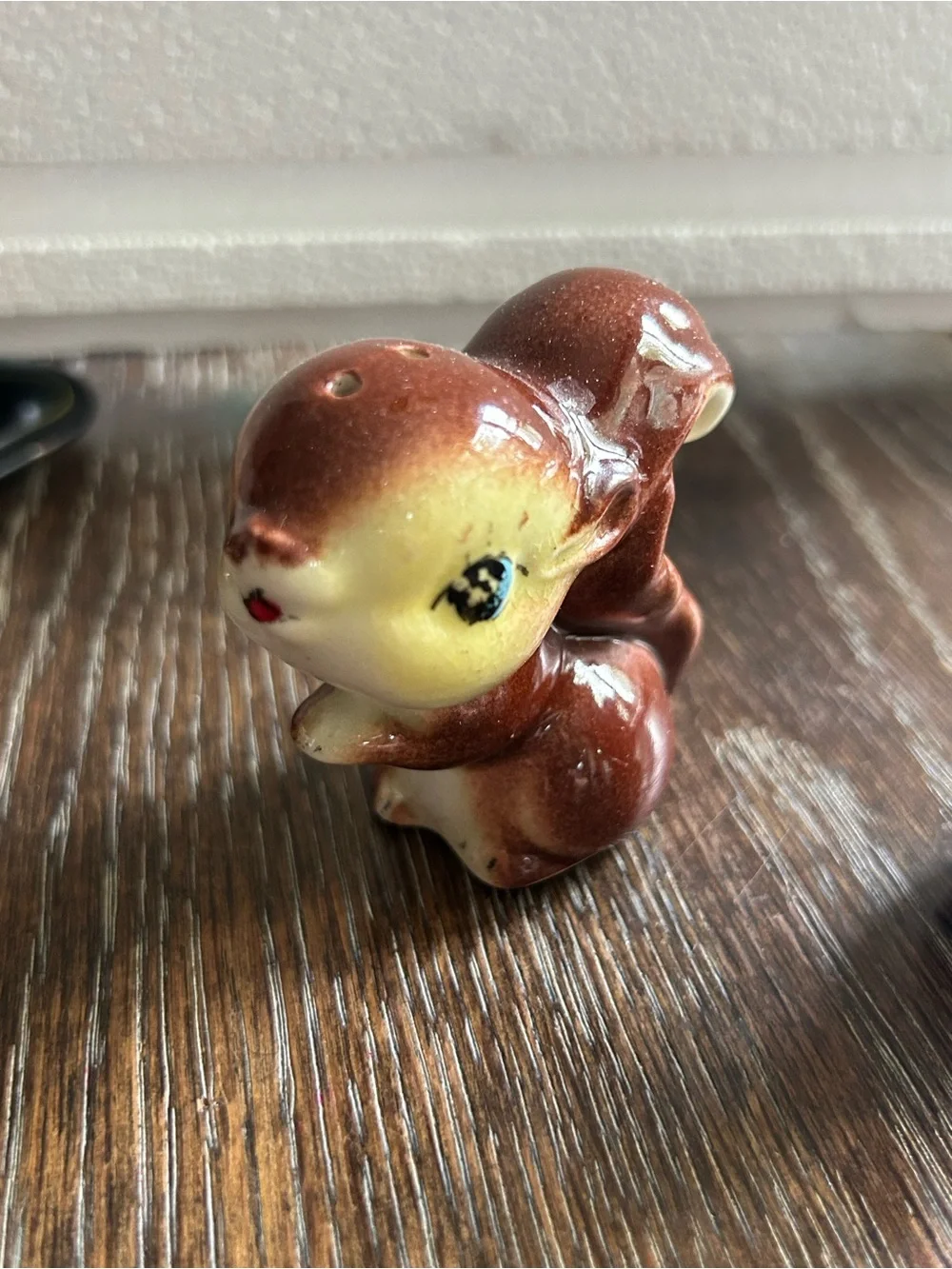Vintage Ceramic Brown Squirrel Salt and Pepper Shakers